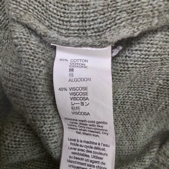 GAP Womens Sweater Tee Small Green Cotton Blend Pullover Long Sleeve Scoop‎ Neck - Picture 10 of 12